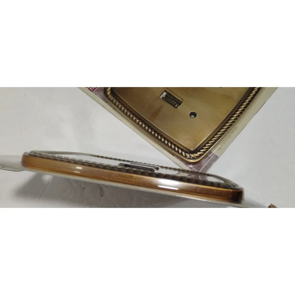 Classic Home Brass Tone Double Switch Plate Cover 5x5 Lot of 2